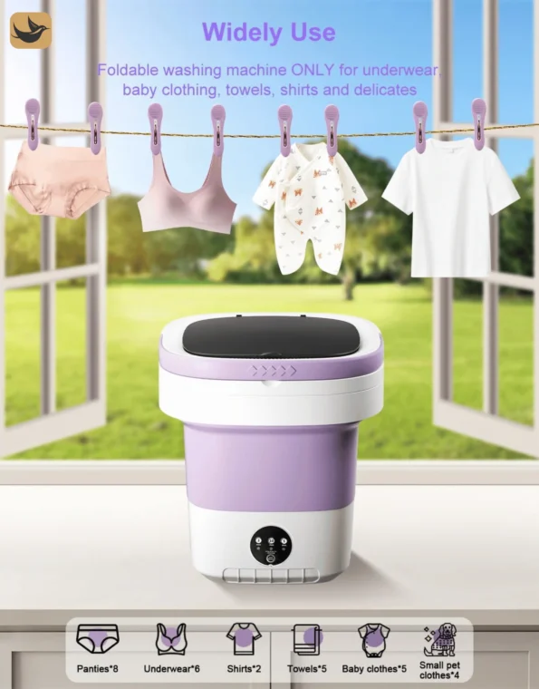 Portable Mini Washing Machine-Compact, Eco-Friendly, and Travel-ready