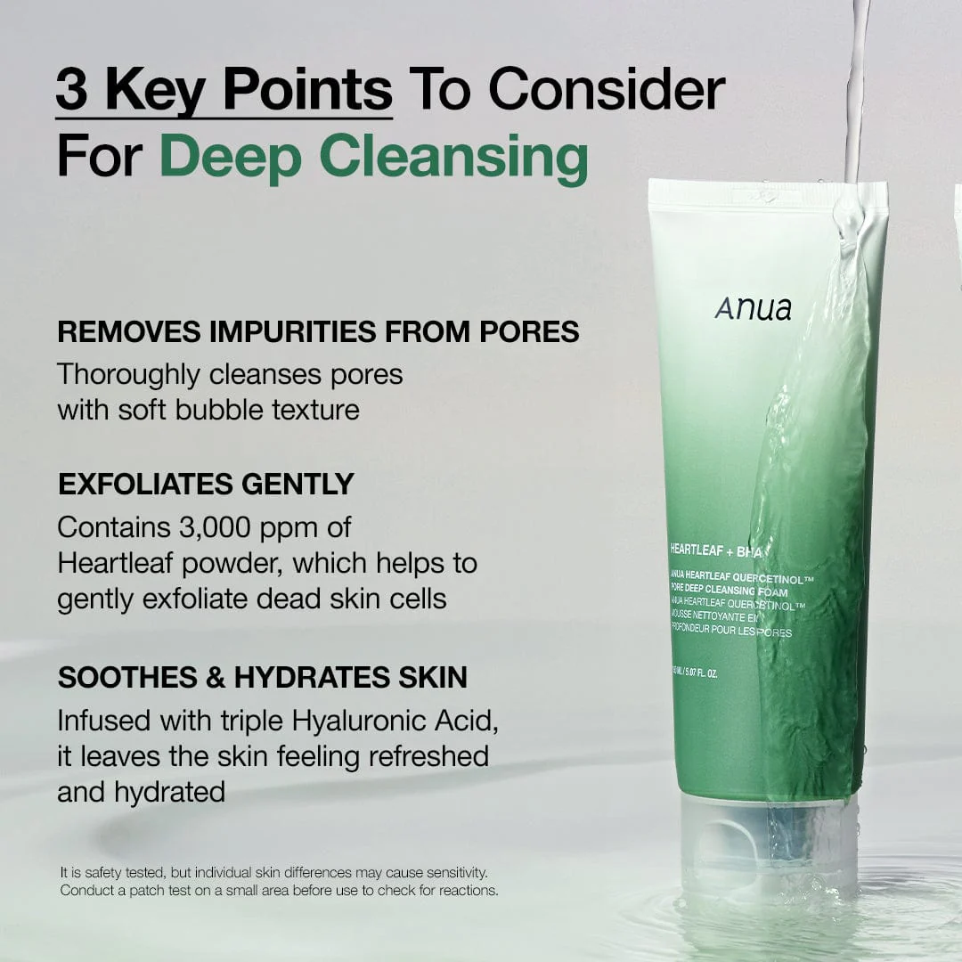 ANUA Heartleaf Quercetinol Pore Deep Cleansing Foam, 150ml