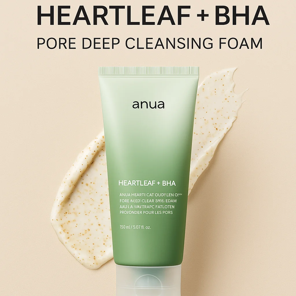 ANUA Heartleaf Quercetinol Pore Deep Cleansing Foam, Facial Cleanser
