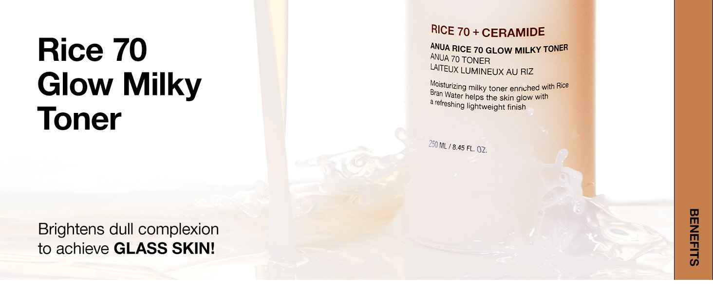 Unlock Ultimate Radiance with Korean Skincare’s Best-Kept Secret – ANUA Rice 70 Glow Milky Toner Achieve luminous glass skin the K-beauty way with this powerhouse toner packed with 70% real rice water, niacinamide, and ceramides.