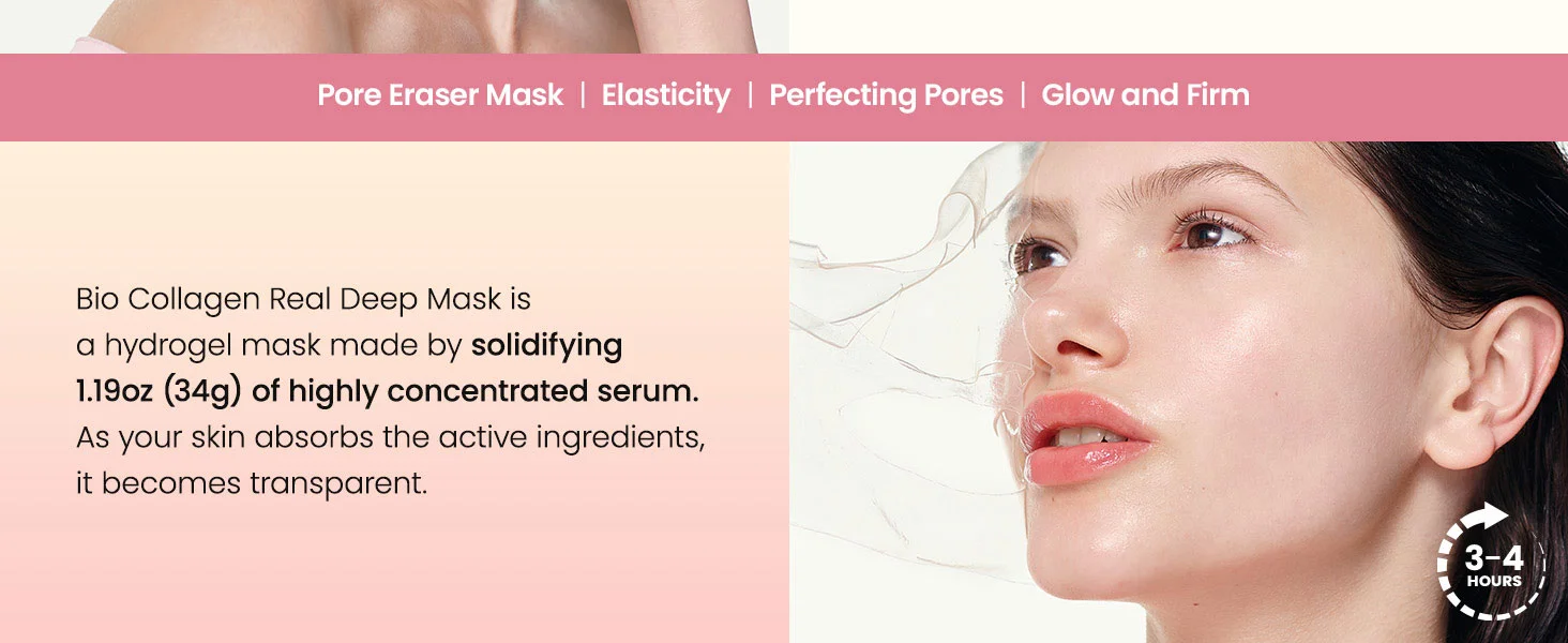 Overnight Hydrogel Sheet Mask | Pore Tightening, Deep Hydration, Anti-Aging, Radiance Boosting | 1.19 oz / Mask