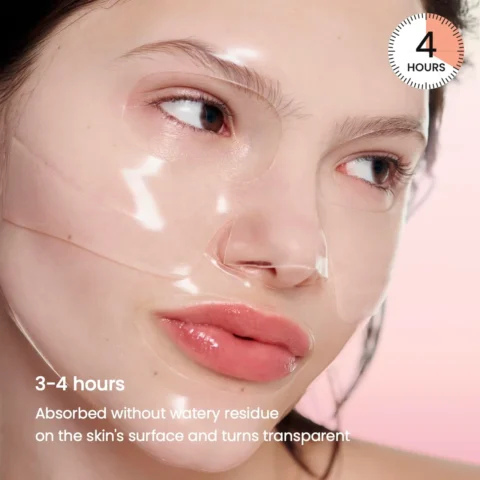 Overnight Hydrogel Sheet Mask | Pore Tightening, Deep Hydration, Anti-Aging, Radiance Boosting | 1.19 oz / Mask