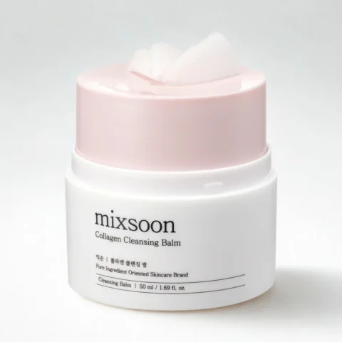 mixsoon Collagen Cleansing Balm 50ml – Lightweight Hydrating Makeup Remover with PDRN for Korean Glass Skin